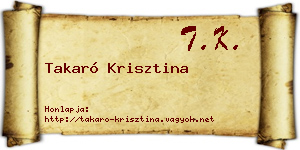 Takaró Krisztina névjegykártya