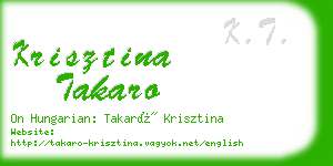 krisztina takaro business card
